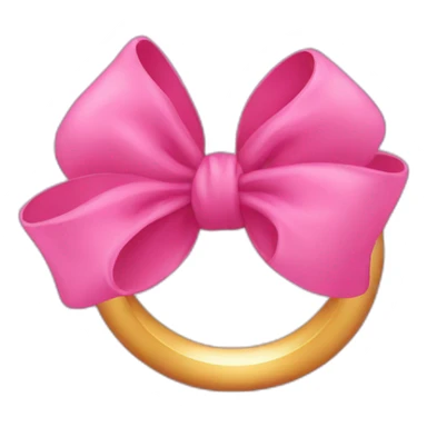pink ring with pink bow sticker