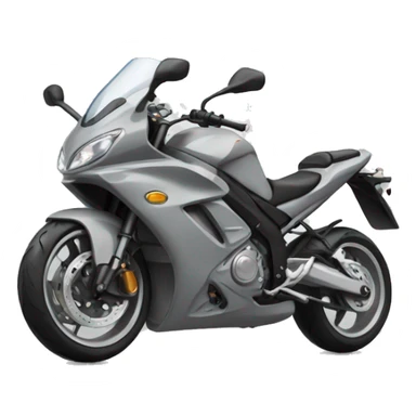 Grey sports motorcycle sticker