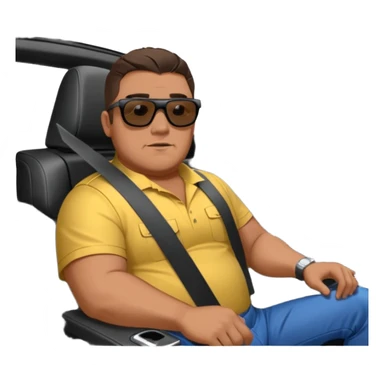 Large guy inside driver seat of a 2020 Camaro zl1 bout show a outside perspective  sticker