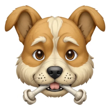 ancient dog with bone necklace sticker