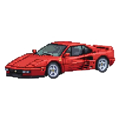 red Ferrari Testarossa sticker