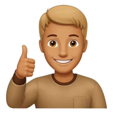 man giving a thumbs-up sticker