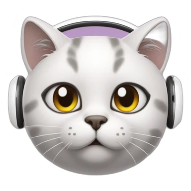 cat airpods max on head sticker