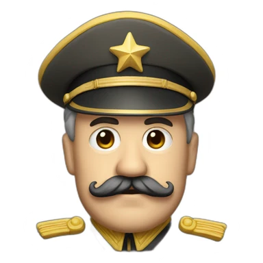 general with big mustche sticker