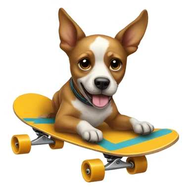 Dog on a skateboard  sticker
