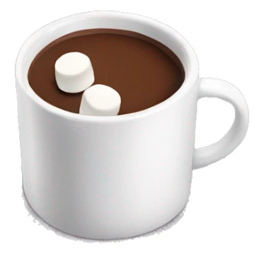 Mug of hot chocolate with mini marshmallows sticker