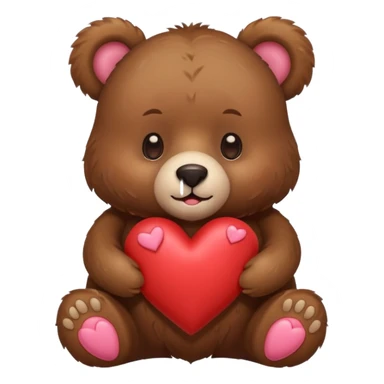 bear with hearts sticker