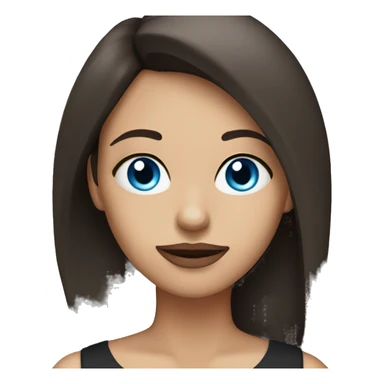 Brunette with blue eyes with a cigarette in her mouth sticker