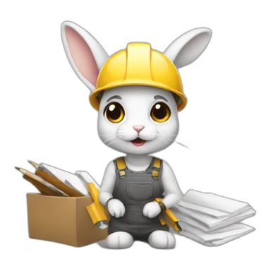 Architect Rabbit Girl sticker