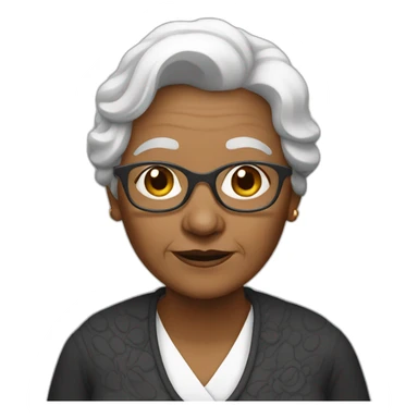 old woman in monochrome outfit sticker