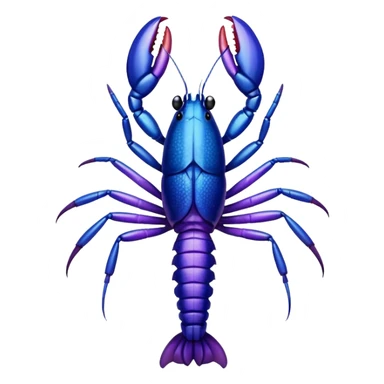 Purple and Blue Crayfish sticker