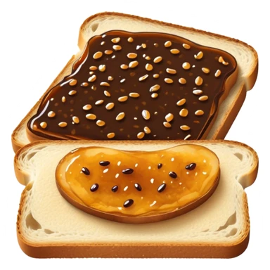 slice of bread with a spread of vegemite sticker