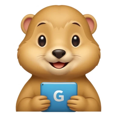 Olga Shalakhina  logo with a happy Go gopher, minimal, clear emotion, cartoon style, busy writing code sticker