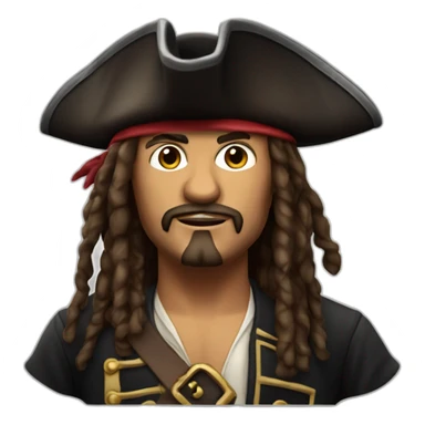 Pirate of the Caribbean with text 'INFO' sticker