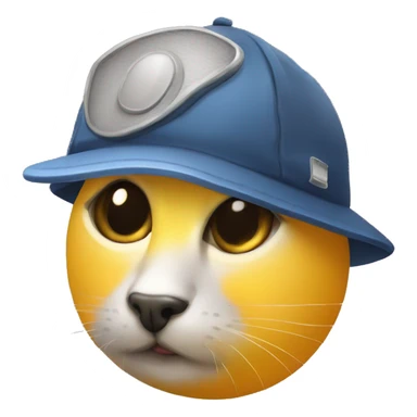 Chat avec des lunnete de soleil et une casquette sticker