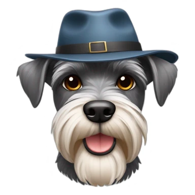 Schnauzer in hat sticker