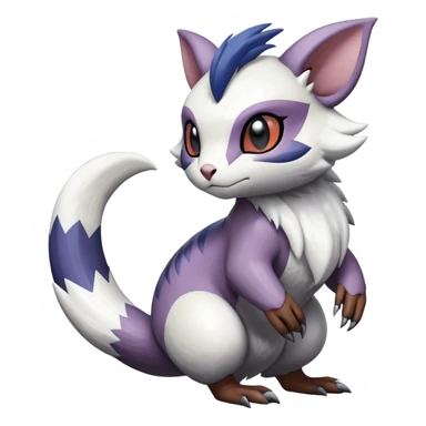 Shiny Furret-Absol-Noivern-Hybrid (Full body) sticker