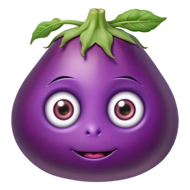 An eggplant with eyes sticker
