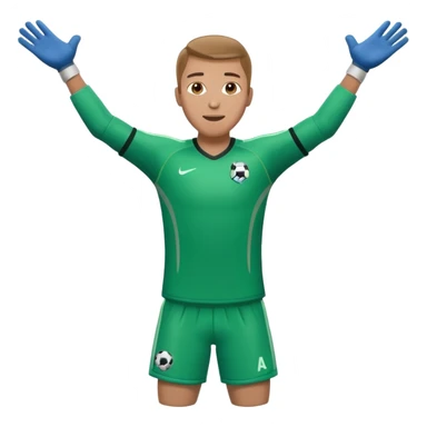 soccer goalkeeper full body arms out wide sticker