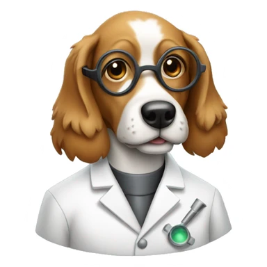 dog scientist sticker
