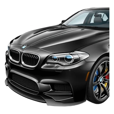 BMW F10 M5 black car, clean style sticker