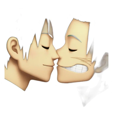 Luffy kissing zoro sticker