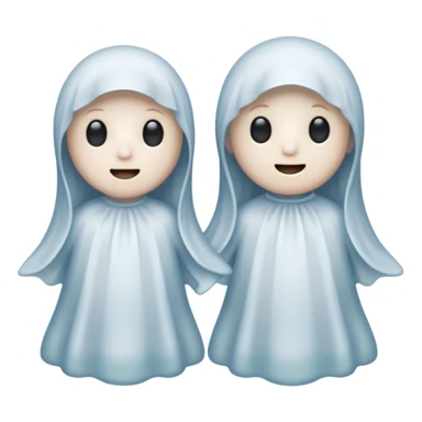 Cute couple ghosts, style 1930s  sticker