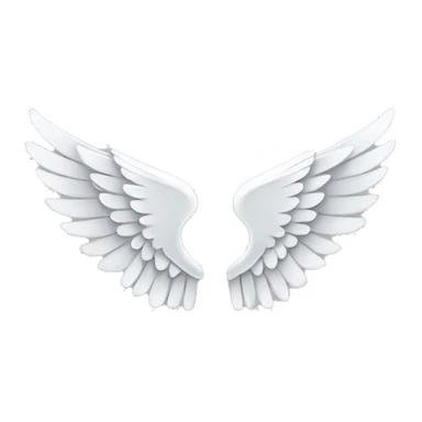 white gold wing angle sticker