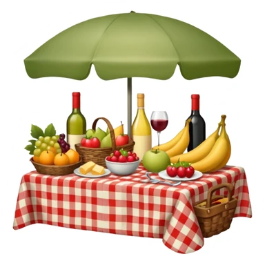 picnic banquet, having tablecloth sticker