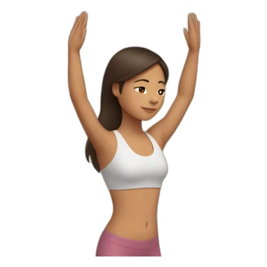Latina girl brunette hair in Tadasana yoga sticker