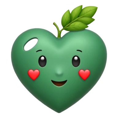 Quiero un corazón color verde pino sticker