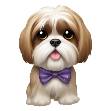 Shih Tzu with bow  sticker