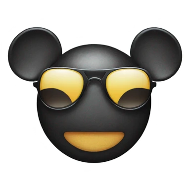 mickey mouse face with sunglasses sticker