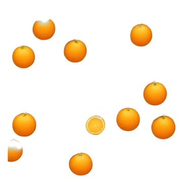 orange with leaf sticker