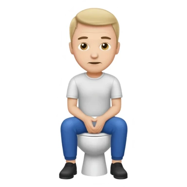 Guy on toilet sticker