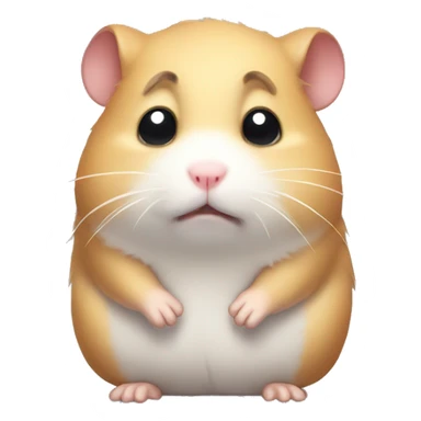 Sad hamster sticker