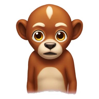 Singe maigre roux sticker