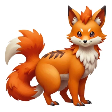 Falvie-fantasy-creature-Fakémon-Pokémon, full body, with markings sticker