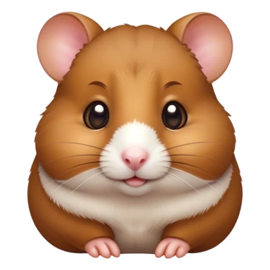 Cinematic Noble Brown Hamster Portrait Emoji, Poised and regal, with a tiny, compact build and a smooth, well-kept rich brown fur, deep-set soulful dark eyes, Simplified yet sharp and sophisticated features, highly detailed, glowing with a soft, dignified glow, high shine, intelligent and energetic, stylized with an air of miniature majesty, focused and attentive, soft glowing outline, capturing the essence of a watchful and confident rodent, so majestic it feels as though it could scurry out of the screen with effortless authority! sticker