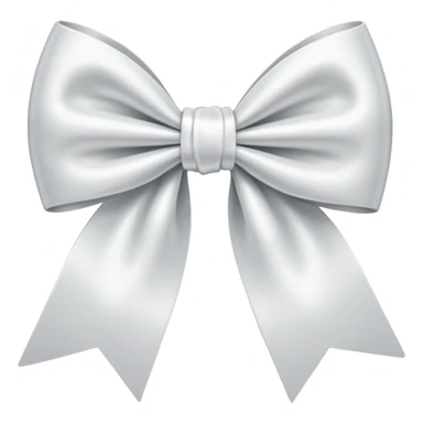 white bow emoji sticker