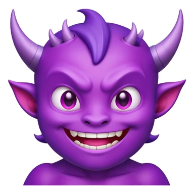 cute purple devil smiling sticker