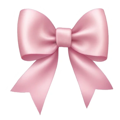 light pink ribbon bow sticker