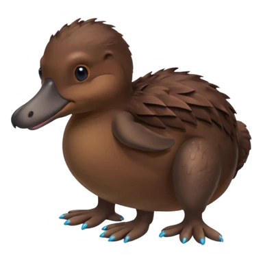 platypus with painted nails sticker