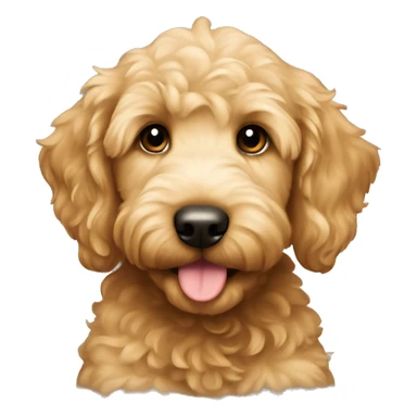Golden doodle puppy sticker