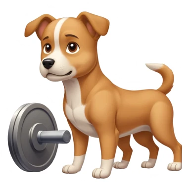 dog in the gym sticker