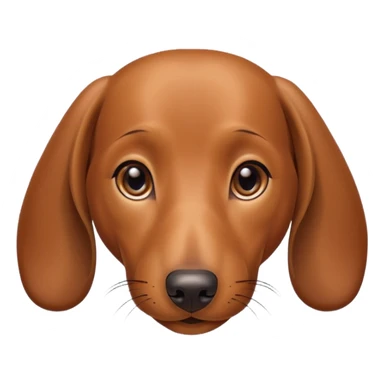 Dachshund's face (thin cheeks, not much hair) sticker