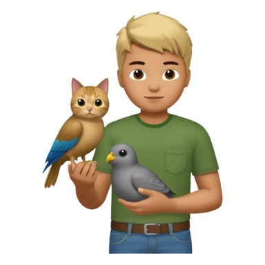 a roblox noob with a pet cat bird sticker
