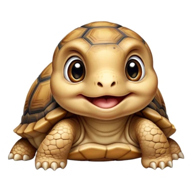 cinematic-yawning baby tortoise-realistic--emoji,,-cute-wise-face-peering-ahead-with-calm-determination,-cute large-eyes-reflecting-centuries of wisdom, sticker