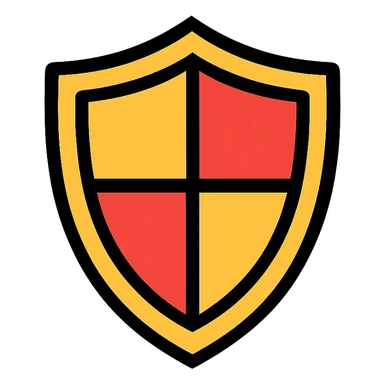 shield icon, clean and simple, modern style sticker