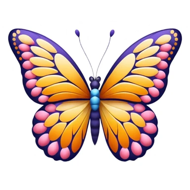 butterfly’s made out of flowers sticker